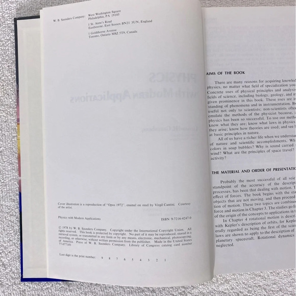 Vintage Physics With Modern Applications Hard Cover Text Book - Picture 7 of 11